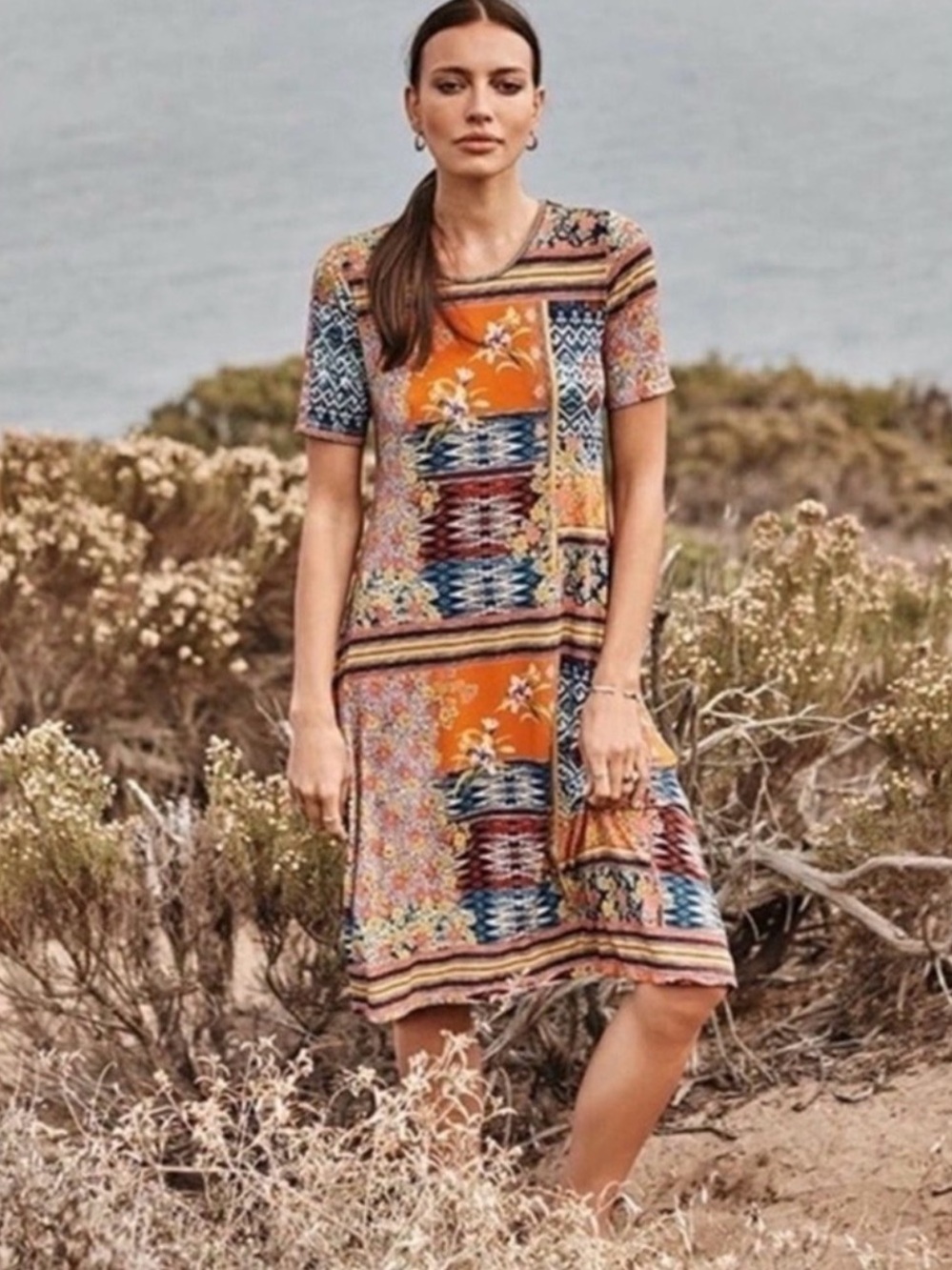 Johnny Was Mixed Print Bamboo Midi ☀️